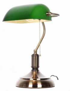 Lumina Deco Klasyczna Lampa Bankierska Biurkowa Zielona Banker Classic