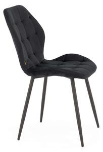EMWOmeble Krzesło tapicerowane DC-7223 czarny welur #66