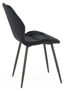 EMWOmeble Krzesło tapicerowane DC-7223 czarny welur #66