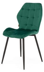 MebleMWM Krzesło zielone DC-7223 welur #56 nogi czarne
