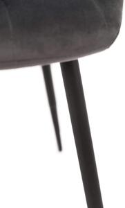 MebleMWM Krzesło szare DC-7223 welur #21 nogi czarne