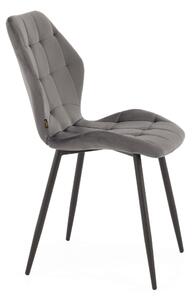 EMWOmeble Krzesło tapicerowane DC-7223 szary welur #21