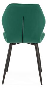 MebleMWM Krzesło zielone DC-7223 welur #56 nogi czarne