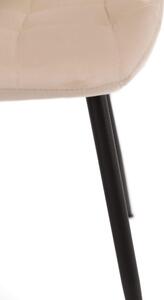 MebleMWM Krzesło beżowe DC-7223 welur #5 nogi czarne