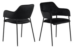 Krzesło do jadalni Lima, tapicerowane, designerskie, czarne