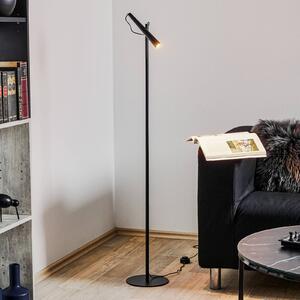 Foscarini Lampa stojąca designerska Magneto, czarny, salon / jadalnia, metal, design