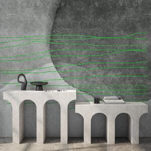 Fototapeta Szaro-białe tło z zielonymi liniami, Fototapety design, Popularne Fototapety, u78579v3 - Tapeko.pl