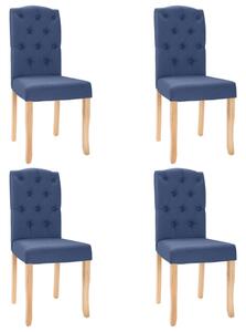 Krzesła stołowe, 4 szt., niebieskie, obite tkaniną