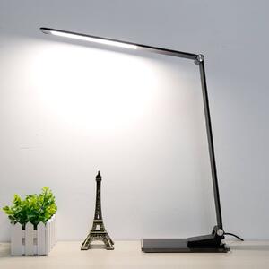 Aluminor Lampa biurkowa LED Starglass, możliwość ściemniania, czarny, biuro, aluminium, nowoczesny