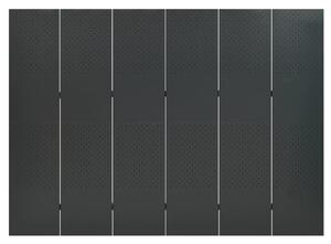 Parawan 6-panelowy, antracytowy, 240 x 180 cm, stalowy