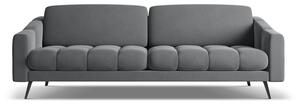 Szara aksamitna sofa 238 cm Nalu – Makamii