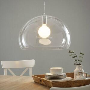 Kartell Lampa wisząca designerska FL/Y, możliwość ściemniania, przezroczysty / transparentny, salon / jadalnia, tworzywo sztuczne, design