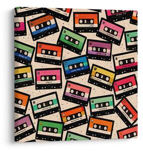 Obraz vintage kasety magnetofonowe mix