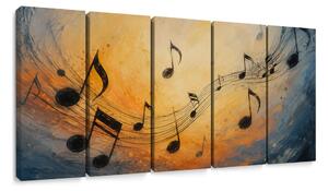 5-częściowy obraz muzyczna harmonia w kolorach