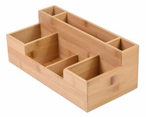 Organizer na artykuły papiernicze, bambusowy 30 x 15 x 11 cm
