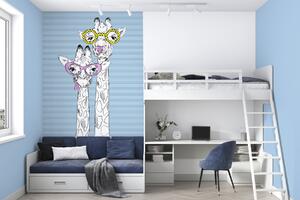 Fototapeta Żyrafy w okularach, Fototapety z zwierzętami, Popularne Fototapety, u99418 - Tapeko.pl