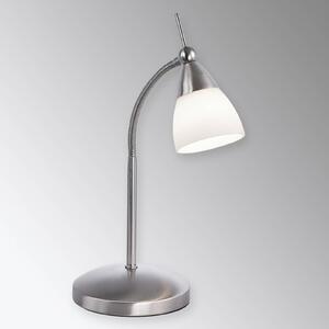 Paul Neuhaus Lampa stołowa Pino, możliwość ściemniania, aluminiowy / szary / cynkowy, salon / jadalnia, metal, nowoczesny