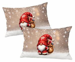 Zestaw 2 szt. poszewek na poduszkę 3D SANTA GNOME 50x70 cm