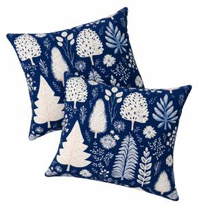 Zestaw 2 szt. poszewek na poduszkę INDIGO BLOOM 45x45 cm