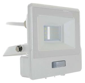 Projektor LED V-TAC 10W SAMSUNG CHIP Czujnik Ruchu Biały Przewód 1M VT-118S-1 4000K 735lm 5 Lat Gwarancji