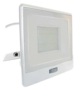 Projektor LED V-TAC 50W SAMSUNG CHIP Czujnik Ruchu Biały Przewód 1M VT-158S-1 6400K 4000lm 5 Lat Gwarancji