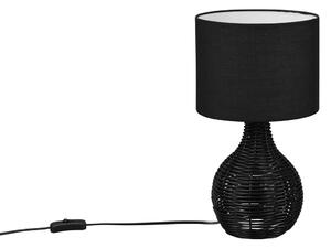 Rattanowa lampa nocna Sprout czarna