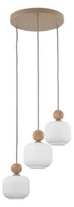 Lampa Wisząca TK Lighting, Ballo, ściemnialny, beżowy, salon, szkło