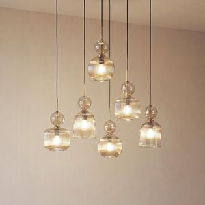 Lampa Wisząca TK Lighting, Sophia, ściemnialny, szary, salon, szkło