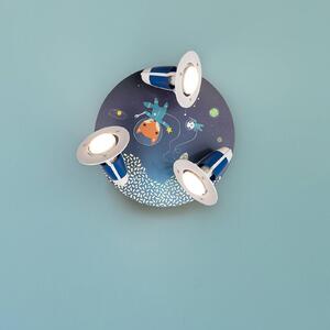 Elobra Lampa sufitowa Rondell Space Mission, niebieska