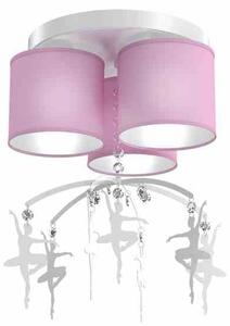 Lampa Sufitowa Baletnica Pink 3Xe27 Milagro