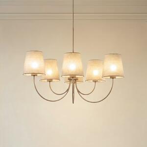 Żyrandol TK Lighting, Candi, ściemnialny, beżowy, salon, tkanina | tekstylia, nowoczesny
