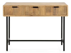 Konsola z litego drewna mango w naturalnym kolorze 38x100 cm Mundra – MOME