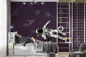 Fototapeta Astronauta unoszący się w przestrzeni kosmicznej, Fototapety Kosmos, Popularne Fototapety, w00712v1 - Tapeko.pl
