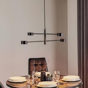 Nordlux Lampa wisząca Clyde, możliwość ściemniania, czarny, salon / jadalnia, metal, nowoczesny