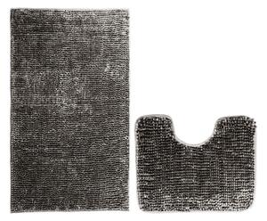 Ciemnoszare dywaniki łazienkowe do WC zestaw 2 szt. 80x50 cm Bati – Restilo