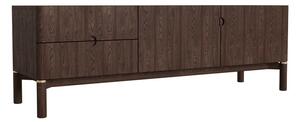 Ciemnobrązowa szafka pod TV w dekorze dębu 160x55 cm Arun – Unique Furniture