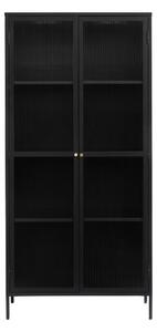 Czarna metalowa witryna 90x190 cm Bronco – Unique Furniture