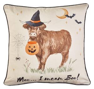 Poduszka dekoracyjna z motywem Halloween 45x45 cm Halloween Highland Cow – Catherine Lansfield