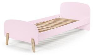 Różowe łóżko dziecięce Vipack Kiddy, 200x90 cm