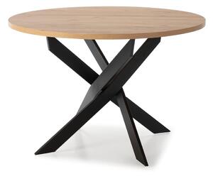Okrągły stół z blatem w dekorze dębu 120x120 cm Ther – Marckeric