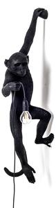 SELETTI Kinkiet zewnętrzny LED Monkey Lamp, lewa czarna