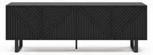 Czarna szafka pod TV 161x55x35 cm Peta – Marckeric