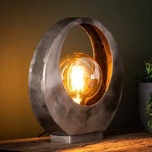 ZIJLSTRA Lampa stołowa Sonorc, aluminiowy / szary / cynkowy, salon / jadalnia, metal