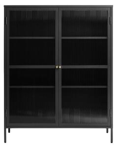 Czarna metalowa witryna 111x140 cm Bronco – Unique Furniture