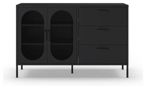 Czarna komoda 140x90 cm Diora – Marckeric