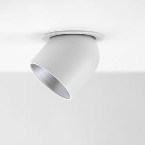 The Light Group SLC Cup downlight LED biały/srebrny 3 000K Cup, możliwość ściemniania, biały / opal, salon / jadalnia, aluminium, nowoczesny