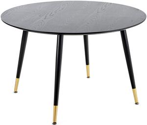 Okrągły stół do jadalni EMBOS 120 cm - czarny / złoty