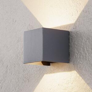 ORION Kinkiet zewnętrzny LED Cube, aluminiowy / szary / cynkowy, aluminium, nowoczesny