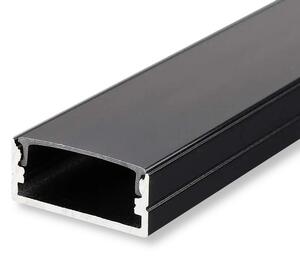 Profil Aluminiowy V-TAC 2mb Czarny Klosz Czarny, Na dwie taśmy VT-8108