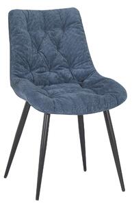 MebleMWM Krzesło tapicerowane Oliver sztruks niebieski